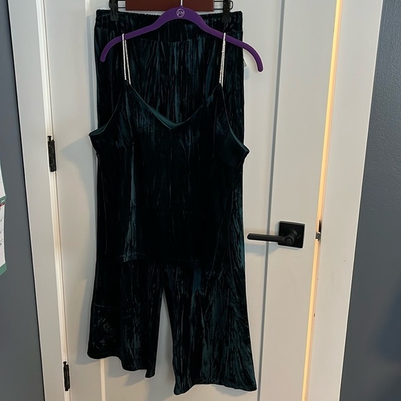 Rachel Zoe Wide Leg Velvet Tank Set NWT - Picture 1 of 15